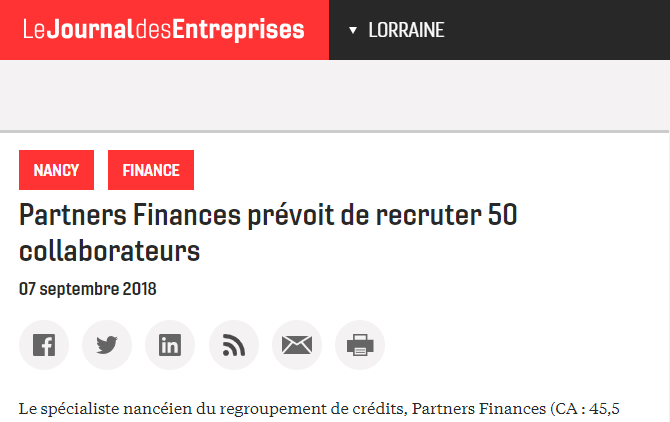 Partners Finances prévoit de recruter 50 collaborateurs